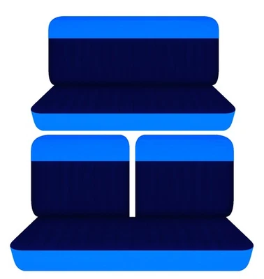 Se adapta a Ford Business Club 1950 cupé cubreasientos delanteros 50-50 superiores y traseros azules Foto 1 de 4