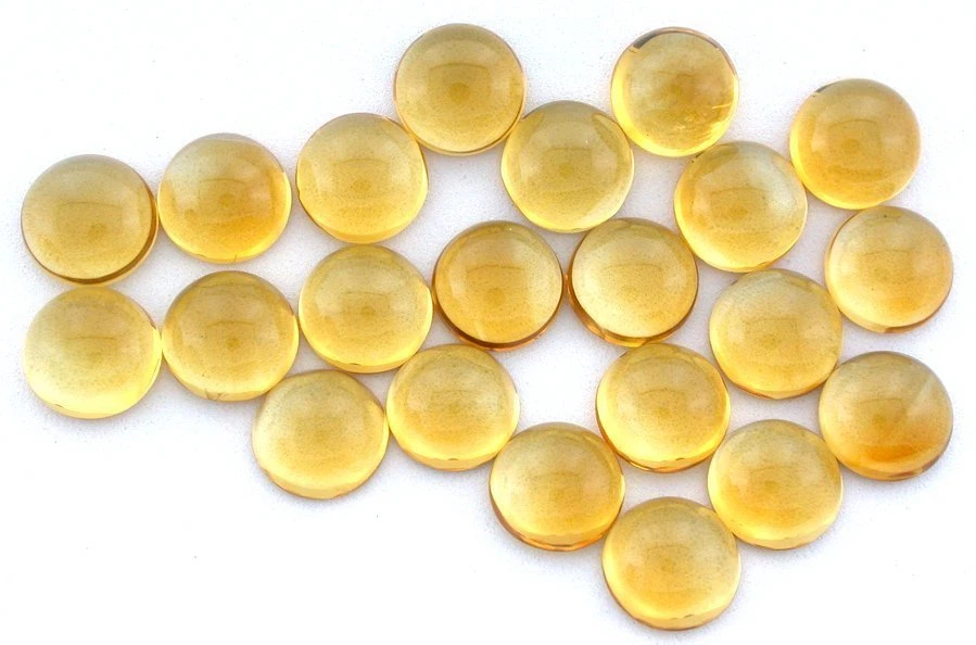 ONE 10mm Round Brazilian Natural Citrine Cab Cabochon Gem Stone Gemstone EBS2989 - Image 1 of 1