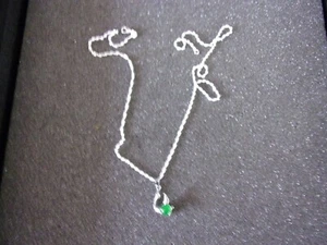 catenina in argento 925 con pendente in giada verde..........10 - Foto 1 di 2