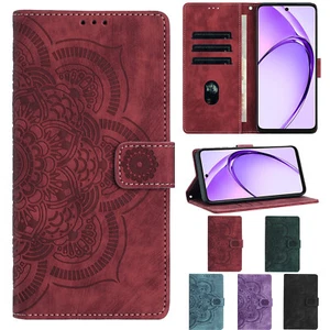 Flip Flower Datura Wallet Phone Case For OPPO A40 A3 A98 A78 A58 A58 A17 A16 A95 - Picture 1 of 17