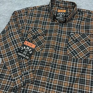 Dixxon Flanellhemd Herren 3XL James Coffee Co braun schwarz NEU 3X Large - Bild 1 von 9