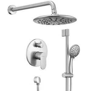 Gabrylly Shower System Slide Bar Shower Faucet Set with High Pressure 8" Rain... - Picture 1 of 7