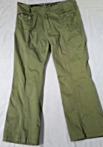 Elite Jeans Womens Size 23/24 Green Pants Stretchy Inseam 31" Cotton Blend - Imagen 1 de 12