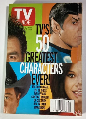 TV Guide 1999 50 Greatest Characters Star Trek Seinfeld Dallas Mary - Image 1 of 4