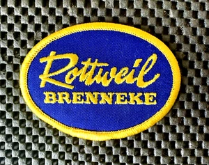 ROTTWEIL BRENNEKE EMBROIDERED SEW ON PATCH SHOT GUN AMMO 3 1/2" x 2 1/2" NOS - Picture 1 of 2