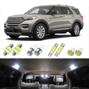 For 2011 - 2018 2019 2020 Ford Explorer White Interior LED Lights Package Kit - Picture 1 of 6