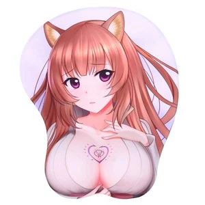 Alfombrilla de ratón Raphtalia Boobs Anime 3D con reposamuñecas suave para juegos - Imagen 1 de 7
