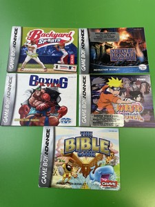 Nintendo Game Boy Advance GBA Manual Lot Naruto Medal of Honor Boxing +