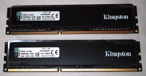 Kingston HYPERX Black 8GB 1600MHZ KHX16C9B1BK2/8 CL9 GAMING RAM 240pin DIMM - Picture 1 of 2