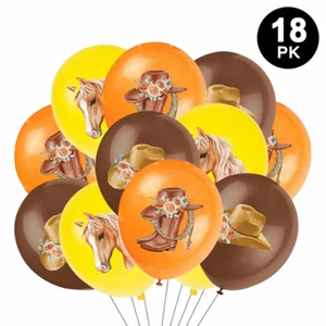 Horse Theme 12inch 30cm Latex Balloons 18PK | Kids Birthday Party Decorations - Picture 1 of 1
