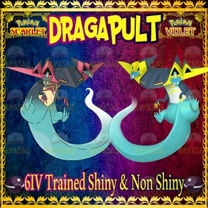 Pokemon Scarlet & Violet Dragapult 6IV Entrenado Brillante y No Brillante Hogar - Imagen 1 de 8
