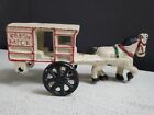 Vintage Cast Iron Single Horse Drawn Fresh Milk Delivery Wagon Cart Buggy