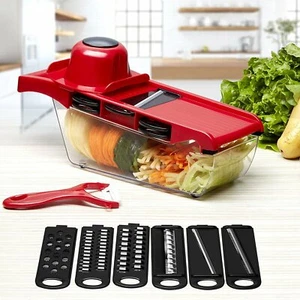 Vegetable Slicer Chopper Onion Veggie Fruit Dicer Kitchen Cutter Tool w/ 6 Blade - Picture 1 of 12