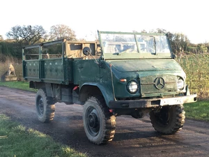 Mercedes 4x4 Unimog 404 Diesel Agricultural Dropside Shooting, Full UK Docs V5C - Picture 1 of 11