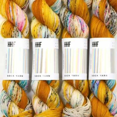 Hedgehog Fibres ::Sock Yarn Fool's Gold:: merino wool yarn - Image 1 of 4