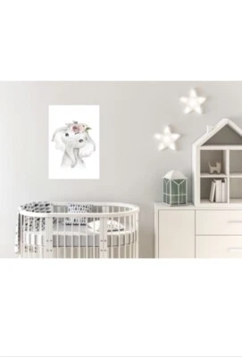 Safari Animal Flor Estampado Infantil Bebé - Gris Niña Bebé Foto 1 de 2