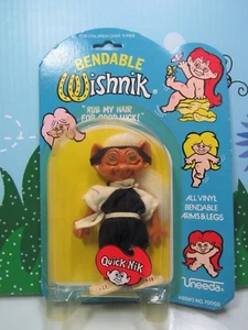 Muñeca Troll Uneeda Quick-Nik 1982 flexible - 4 1/4" - nueva - muy rara - Imagen 1 de 8