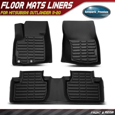 Alfombrillas TPE negras delanteras y traseras 3 piezas para SUV Mitsubishi Outlander 2021-2024 Foto 1 de 4