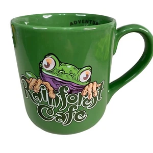 Rainforest Cafe Green Cha Cha Frog Mug Practical Joker Wide Eyed Adventurer - Picture 1 of 5