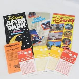 Walt Disney World Magic Kingdom Guida Libro Mappa Lotto 1995 After Dark + Info Temi - Foto 1 di 14