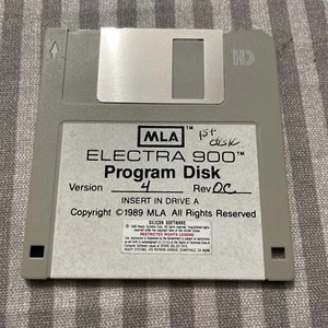 MLA Electra 900 Program Disk Vintage Software Floppy Disk - Picture 1 of 1