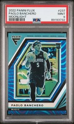 PAOLO BANCHERO 2022 PANINI FLUX MOONLIGHT ROOKIE PSA 9 #237 MAGIC RC  - Image 1 of 3