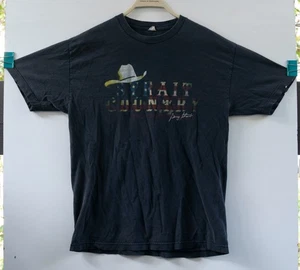 Camiseta negra de campo George Strait Cowboy Rides Away 2013 Tour para hombre talla L - Imagen 1 de 10