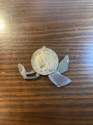 Colgante Corte Puro Moneda Rey Amadeo I De España Vintage 1871 Foto 1 de 4