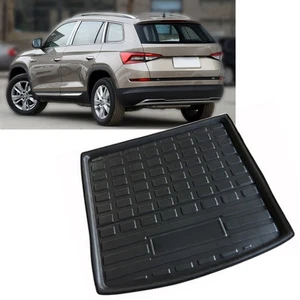 Rear Trunk Liner Boot Mat Cargo Floor Tray Carpet Fits SKODA Kodiaq 5 Seat 17-19 - Picture 1 of 11
