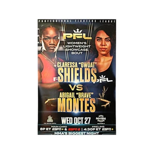 2021 PFL Championship Claressa Shields v Abigail Montes handsigniertes Event Poster - Bild 1 von 3