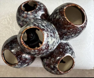 Artisan Midnight Blue Keramik Cluster Vase Set - Bild 1 von 10