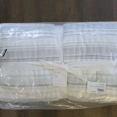 Edredón a rayas Pottery Barn Clayton Full Queen nuevo Foto 1 de 4