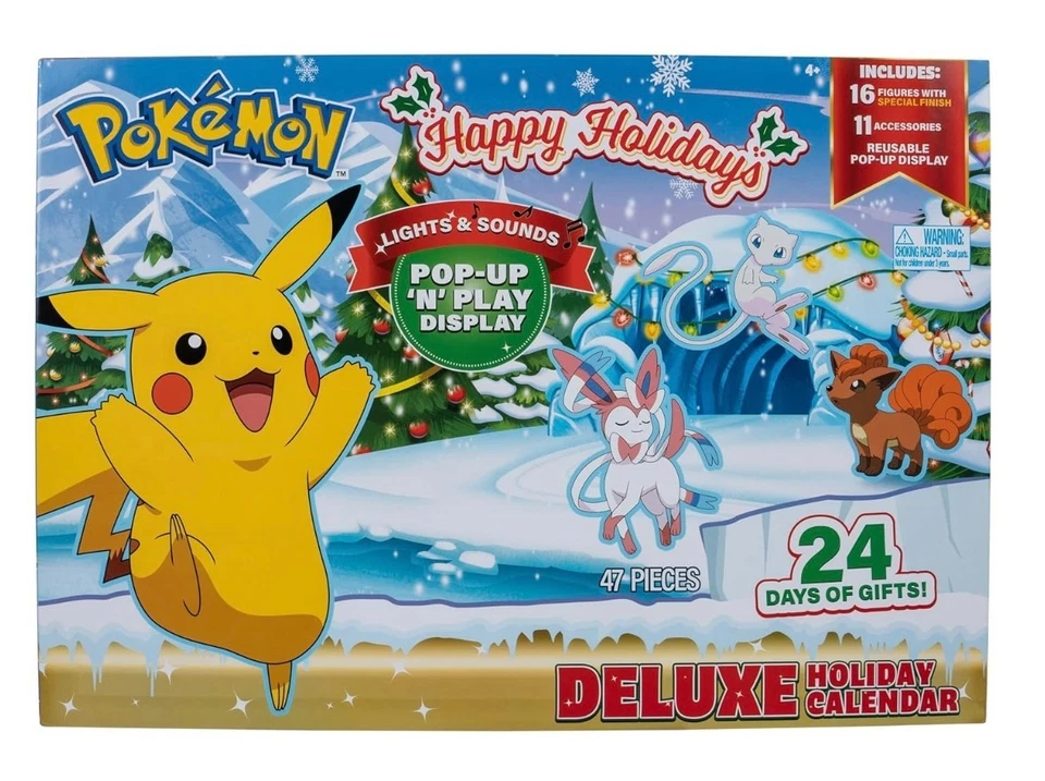 Pokemon Deluxe Vacaciones Adviento Calendario 24 Días Batalla Figura Navidad Nuevo Foto 1 de 1