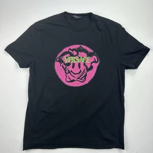 Versace Medusa Smile T-Shirt Large Schwarz Neon Pink Grün Grafik - Bild 1 von 12
