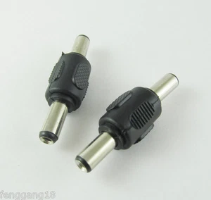 100x 5.5mm x 2.5mm Male Plug to 5.5 x 2.5mm Male CCTV DC Power Adapter Connector - Picture 1 of 4