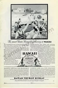 1929 Hawái Viajes Turismo Vacaciones Turista Anuncio Impreso Casi 100 Años (3311) - Imagen 1 de 1