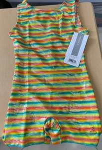 Pantaloncini da ginnastica Danskin bambina scintillanti arcobaleno taglia L 12/14 anni nuovi con etichette - Foto 1 di 5