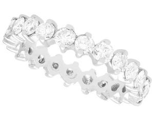 1.54ct Diamond and 18k White Gold Full Eternity Ring Vintage Circa 1980 - Picture 1 of 9