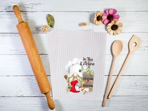 Count Memories Gnome , Waffle Weave Kitchen Dish Cloth/Micro Fiber, 12x12"(wc84) - Bild 1 von 1