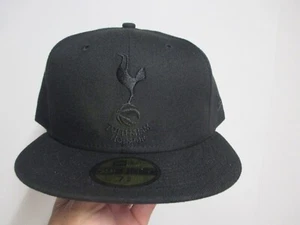TOTTENHAM HOTSPUR "NEW ERA 5950" SOCCER FITTED HAT (7 5/8) NWT BLACK FLAT RIM - Picture 1 of 7