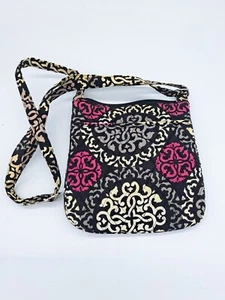 Vera Bradley Canterberry Magenta Crossbody Purse Black Pink Grey Shoulder Mother - Picture 1 of 8