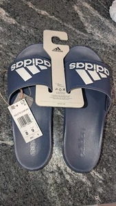 Adidas Adilette Comfort Slides H03616 Unisex Men's Size 8 Women's Size 9 Navy... - Picture 1 of 4