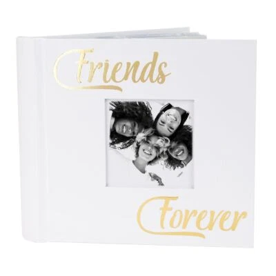 Álbum de fotos Modern Friends Forever con texto en lámina de oro - Tiene capacidad para 80 imágenes 4x6... Foto 1 de 4