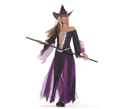 Elegante Disfraz de Bruja Bailando Salón Halloween Foto 1 de 3