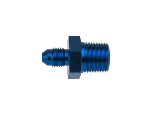 AN8 JIC Flare To M10x1.5 Straight Hose Fitting Adapter Blue - Picture 1 of 6