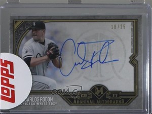 2017 Topps Museum Collection Archival Auto Gold /25 Carlos Rodon #AA-CR Auto