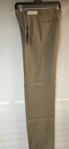 Perry Ellis Boy Dress Pants, Khaki Pleated Size 18/29 ~Unhemmed Worsted Wool - Picture 1 of 2