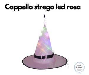 1 cappello strega Halloween luci, decorazioni Halloween, cappello strega - Foto 1 di 15