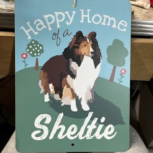 BAINBRIDGE MERCANTILE METAL SHELTIE DOG SIGN - Picture 1 of 5