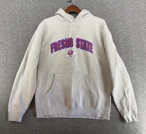 Sudadera con Capucha Fresno State Bulldogs Gris Grande Pullover Universitario Atlético Por ProEdge - Imagen 1 de 13